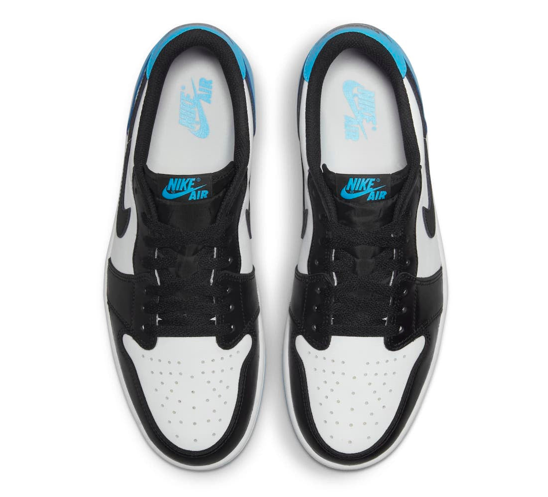Jordan 1 Retro Low OG Black Dark Powder Blue - Vista 4