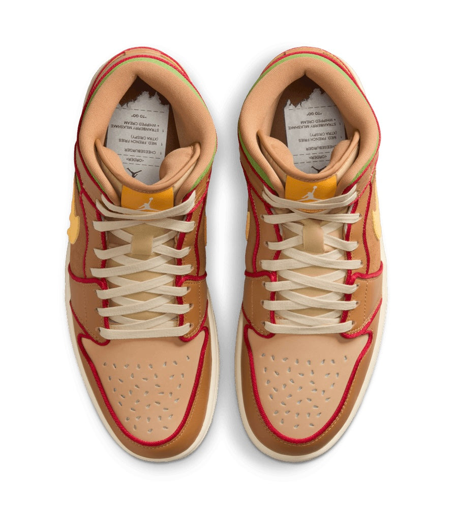 Jordan 1 Mid SE Cheeseburger - Vista 5
