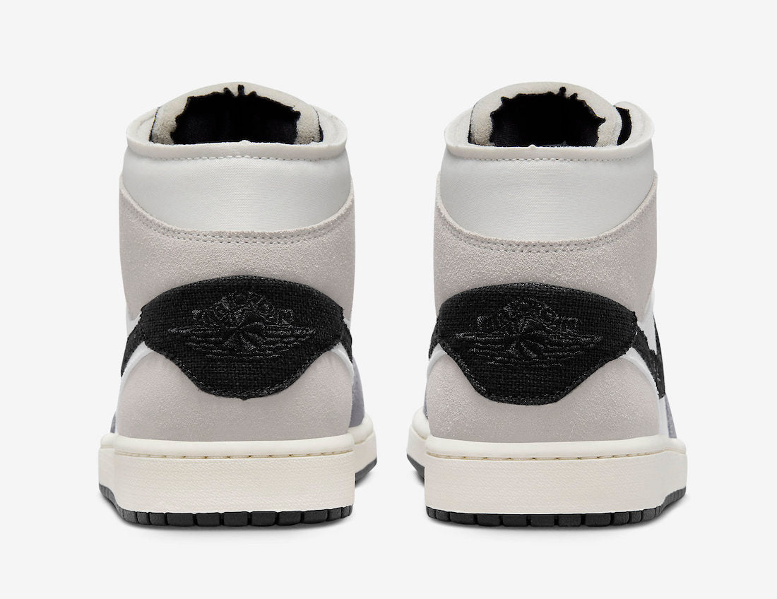 Jordan 1 Mid SE Craft White Cement Grey black - Vista 5