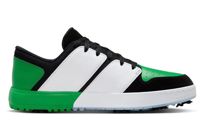 Jordan NU Retro 1 Golf Black White Blue Tint Lucky Green - Vista 3