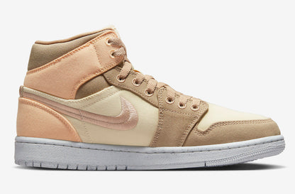 Jordan 1 Mid SE Canvas Khaki (Women's) - Vista 3