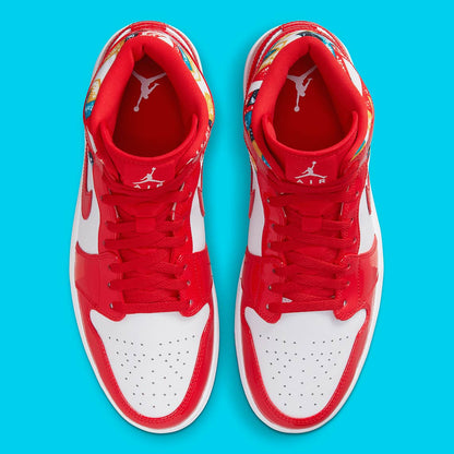 Jordan 1 Mid Barcelona Sweater Red Patent - Vista 4