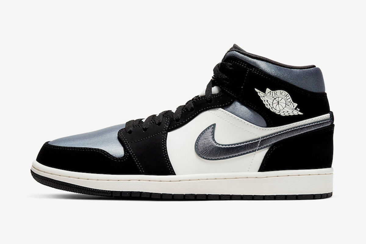 Jordan 1 Mid Satin Grey Toe - Vista 1
