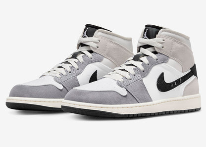 Jordan 1 Mid SE Craft White Cement Grey black - Vista 1