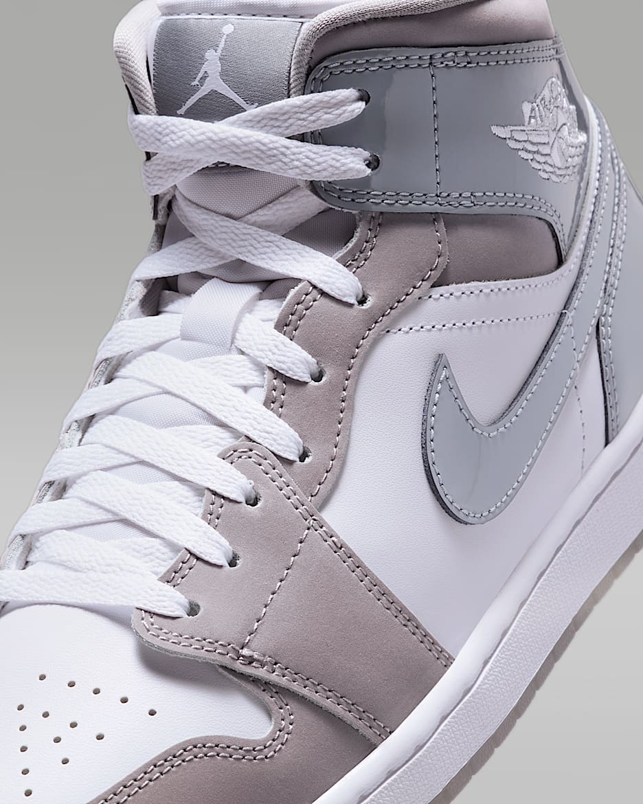 Jordan 1 Mid SE White Medium Grey Cool Grey - Vista 7