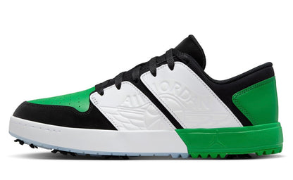 Jordan NU Retro 1 Golf Black White Blue Tint Lucky Green - Vista 2