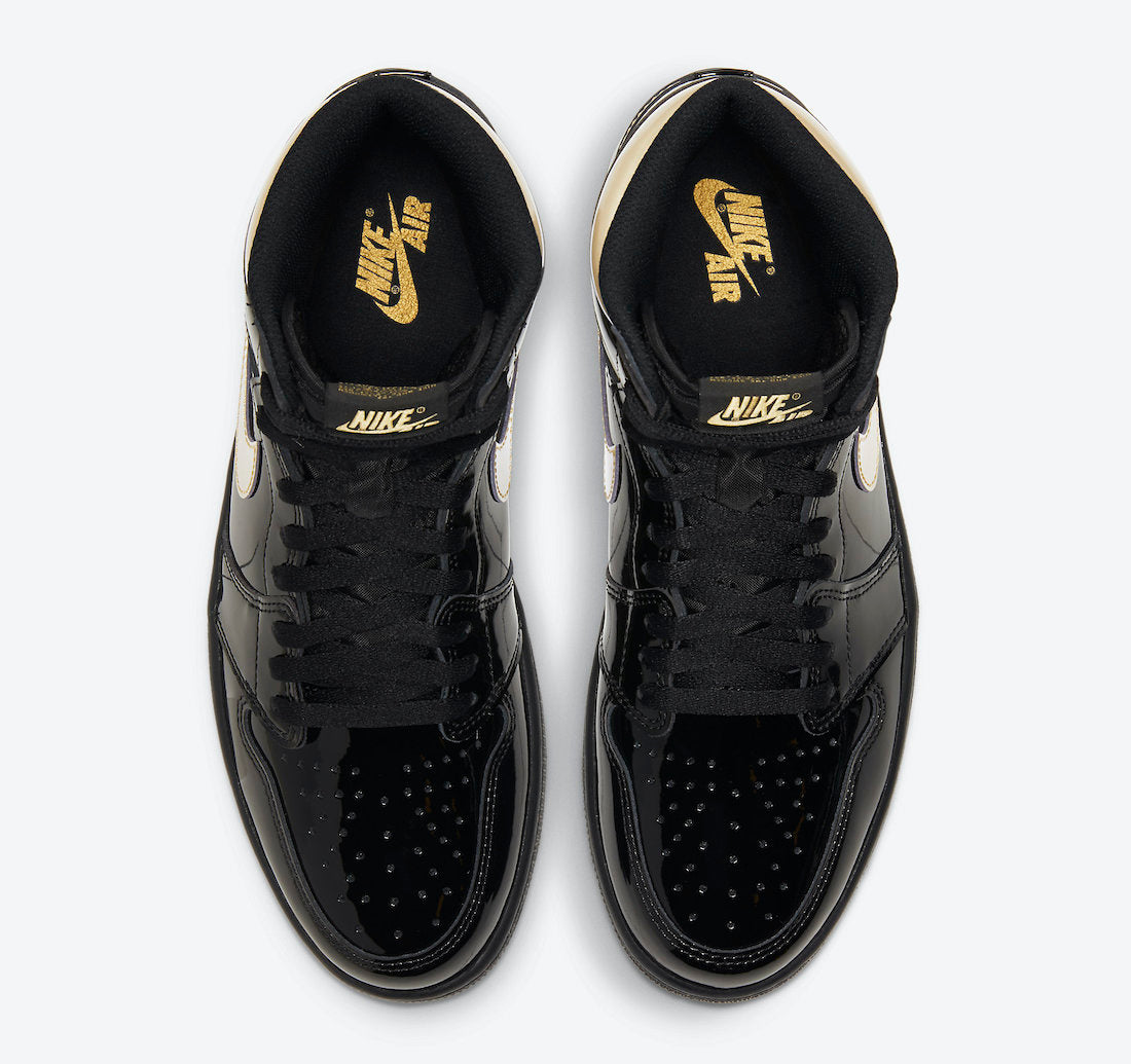 Jordan 1 Retro High Black Metallic Gold (2020) - Vista 4